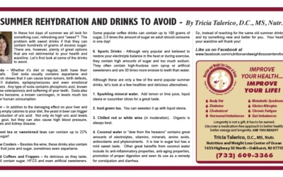 Summer Rehydration And Drinks To Avoid